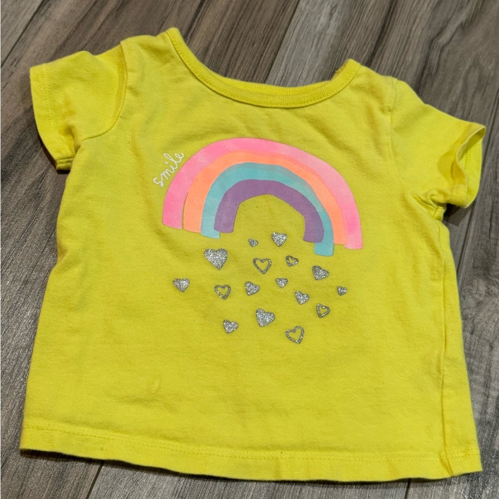Garanimals Yellow Tee with Rainbow and Hearts